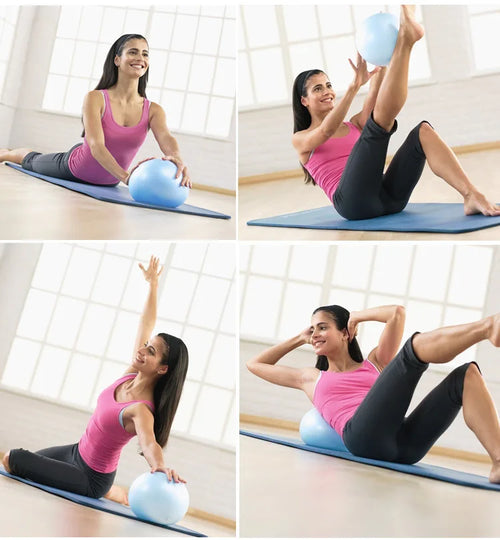 1PC Frosted Thickened Exercise Clip Back Ball Fitness Ball Pilates Yoga Ball Indoor Balance Exercise Ball