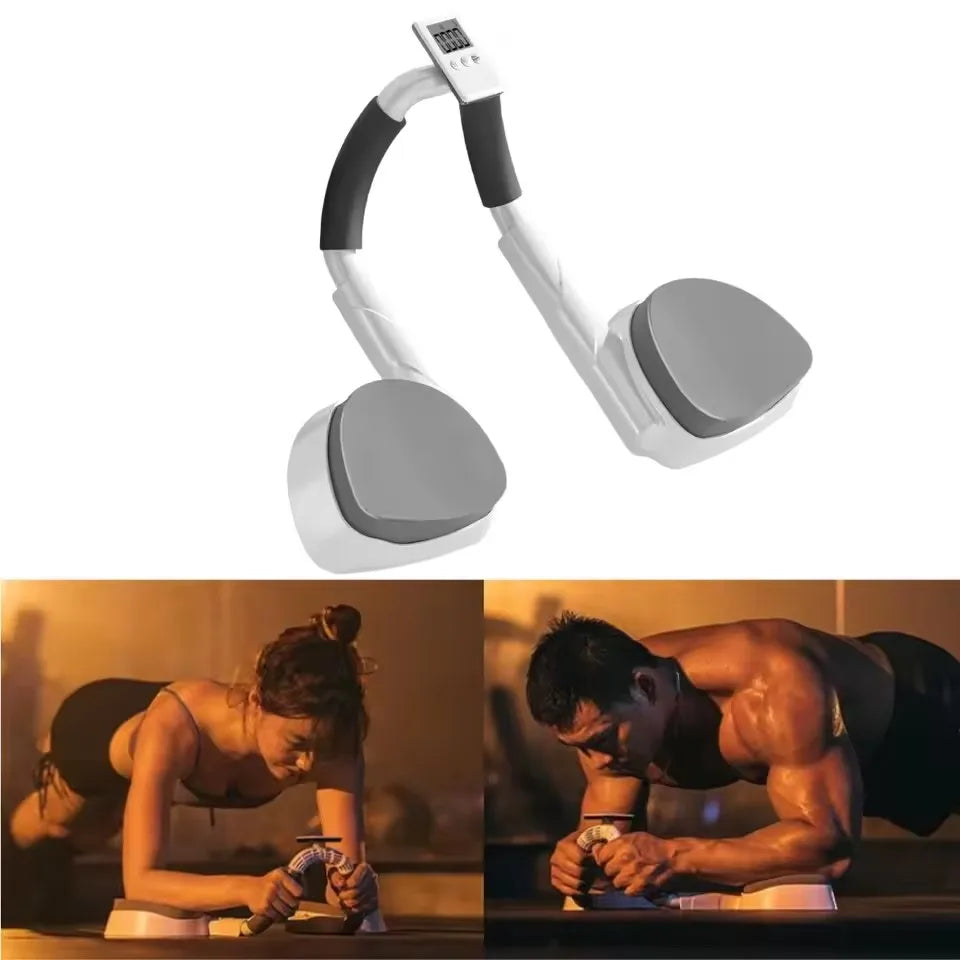 Multifunctional Plank Trainer | Elbow Support Abs Workout Equipment with Digital Timer