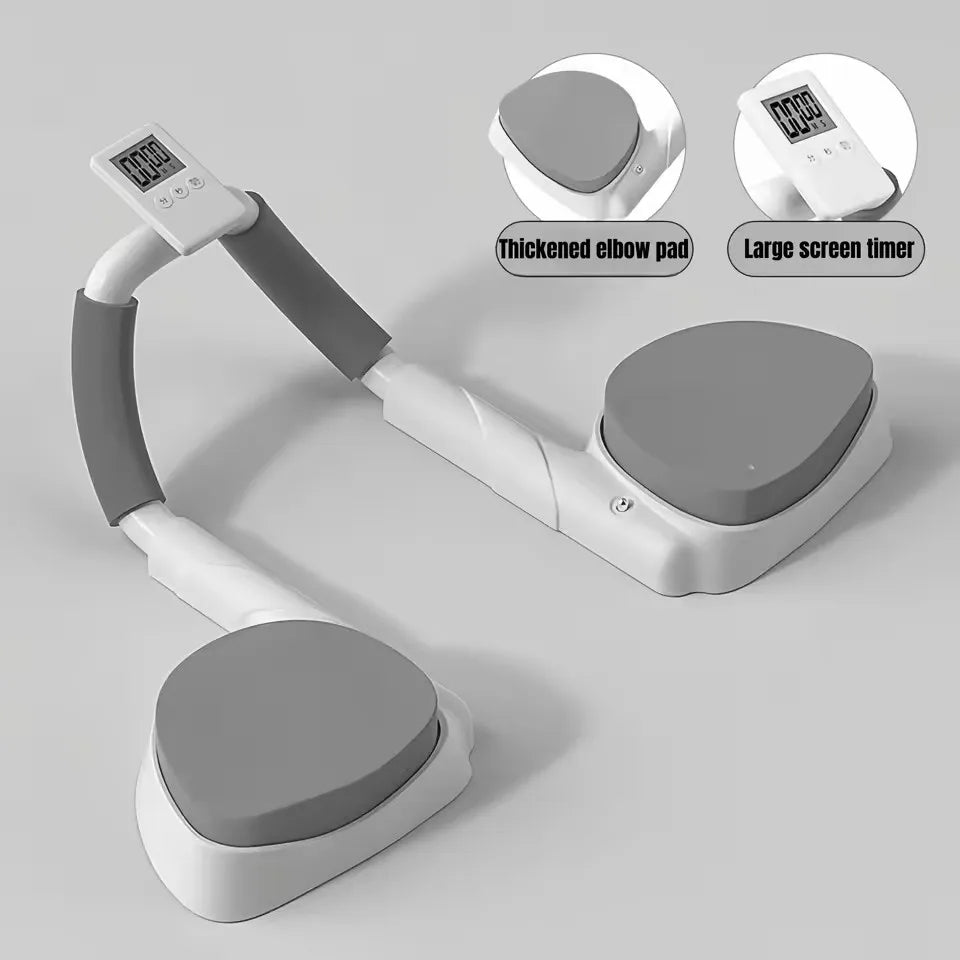 Multifunctional Plank Trainer | Elbow Support Abs Workout Equipment with Digital Timer