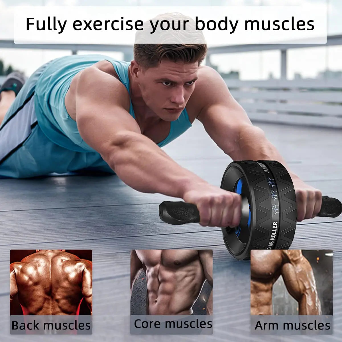 Ab Roller Wheel, Abs Workout Equipment for Abdominal & Core Strength Training, Exercise Wheels for Home Gym, Fitness Equipment