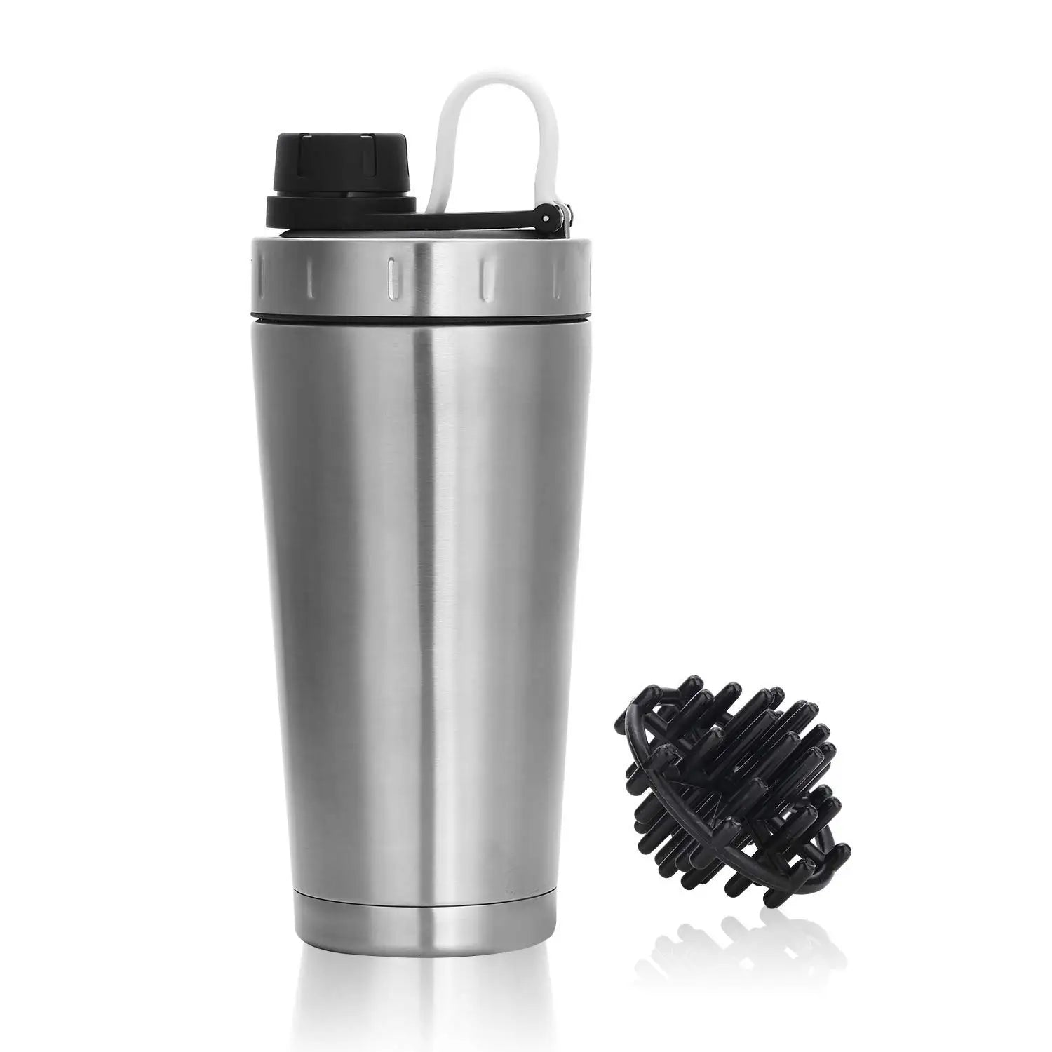 500ML Stainless Steel Protein Shaker Thermos – Gym Water Bottle, Portable Mixer for Powder, Milk & Drinks | Leak-Proof Travel Cup