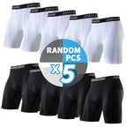 2/5 Pcs Teenagers To Adults Multi-size Men's Sports Underwear Fitness Long Boxer Shorts Running Training Basketball Football Sho