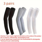 3 Pair of Breathable Sun Protection Sleeves - Breathable & UV Protective Gear for Sports, Driving, & Outdoor Adventures