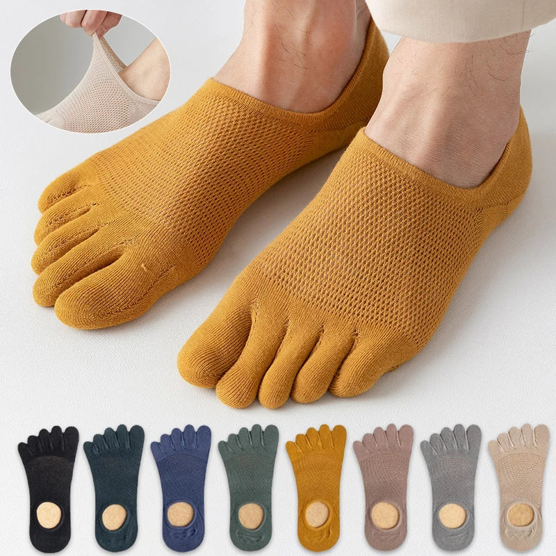 3 Pairs/lot Men's Socks Breathable Sweat Novelty Toe Socks Fashion Casual Breathable Finger Boat Sock High Quality Sox for Male