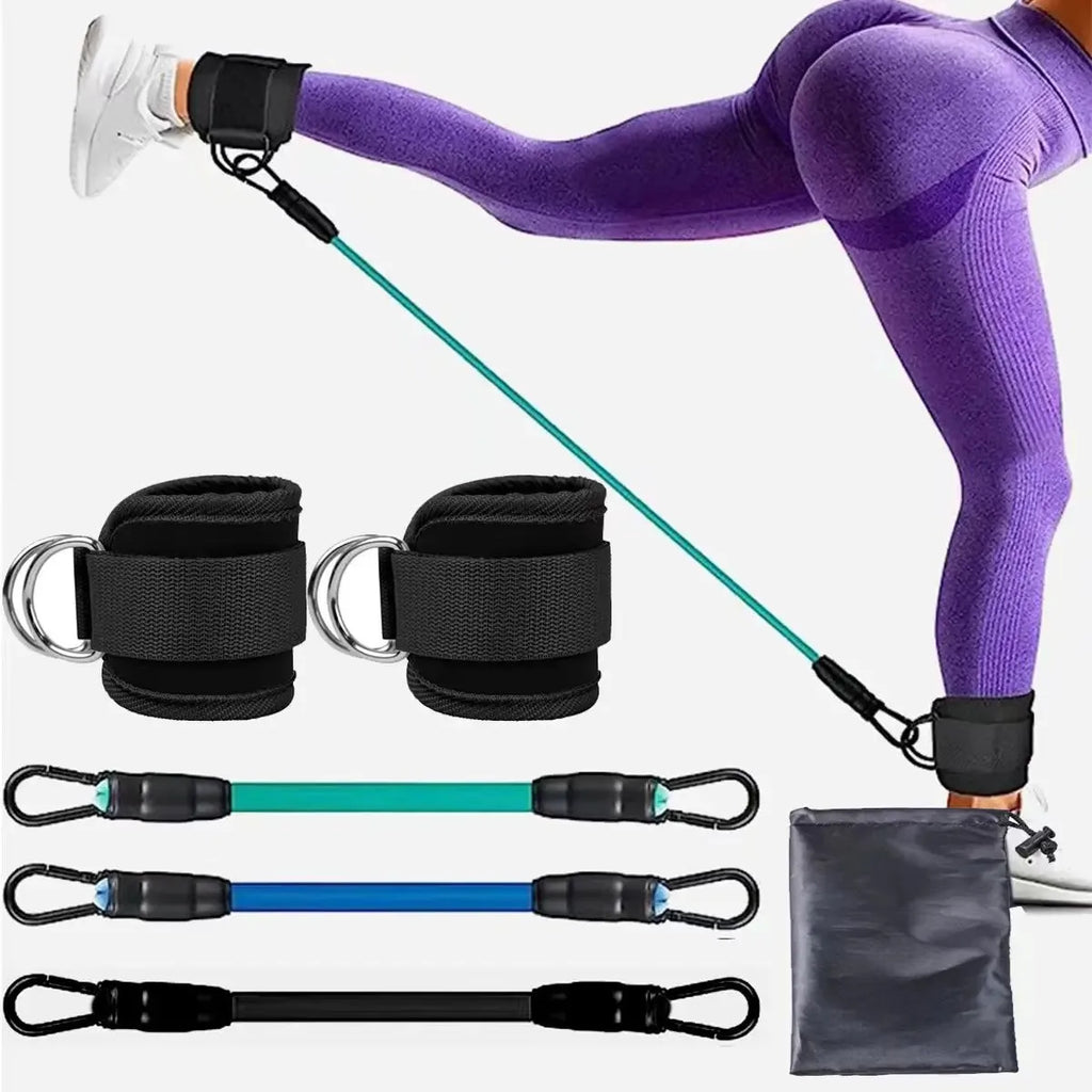 Knöchelriemen-Widerstandsbänder für Hüft- und Beinstärke, Zugseil, Fitness, elastisches Training, Zuhause, Yoga, Pilatus, Crossfit, Workout, Fitnessstudio