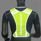Reflektierende Weste für Radtouren, gut sichtbare Sicherheitsjacke für Nachtfahrten, Laufen, Joggen, Radfahren, Motorradfahren, Outdoor-Sportweste
