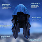 Summer Cooling Hoodie Towel Sweat-absorbent Cool Anti-UV Cycling Soft Cold Sensing Quick-drying Scarf for Fitness Hiking Fishing