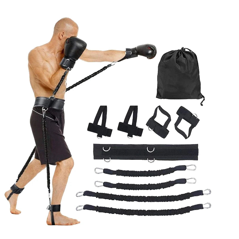 Boxing Pull Belt Bounce Strength Trainer Basketball Jump Agile Pull Rope Bounce Resistance Stretching Trainer Set