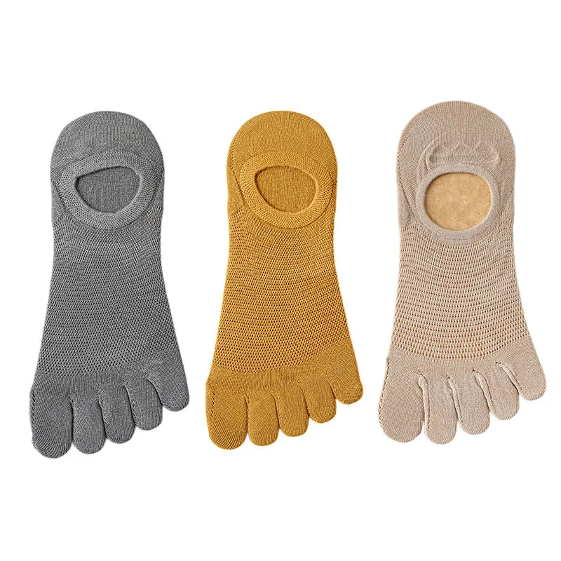 3 Pairs/lot Men's Socks Breathable Sweat Novelty Toe Socks Fashion Casual Breathable Finger Boat Sock High Quality Sox for Male