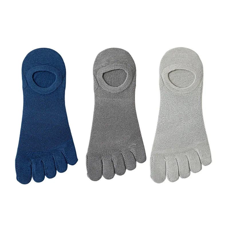 3 Pairs/lot Men's Socks Breathable Sweat Novelty Toe Socks Fashion Casual Breathable Finger Boat Sock High Quality Sox for Male