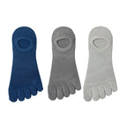 3 Pairs/lot Men's Socks Breathable Sweat Novelty Toe Socks Fashion Casual Breathable Finger Boat Sock High Quality Sox for Male