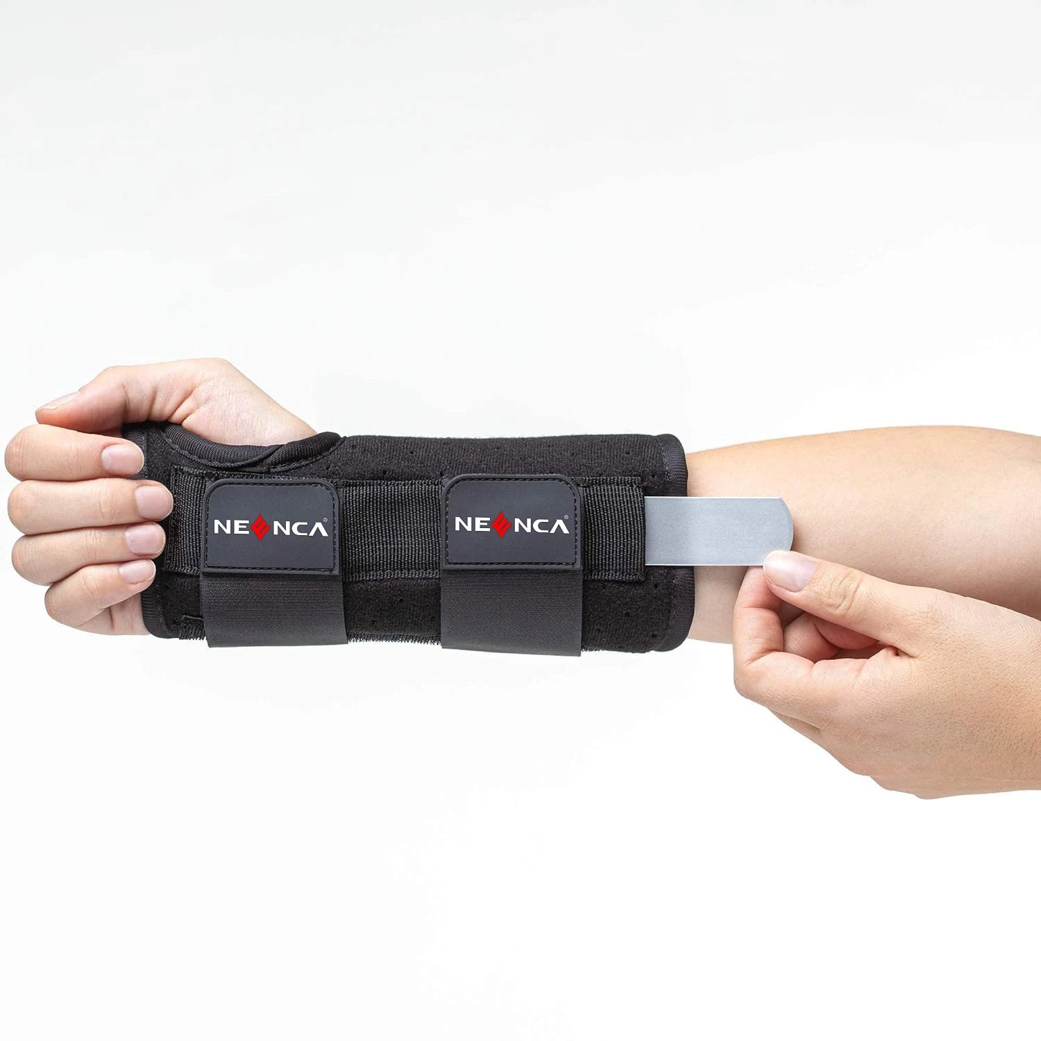 Wrist Brace Support with 2 Straps and Metal Splint Stabilizer Relieve Tendinitis Arthritis Carpal Tunnel Pain for Men Women