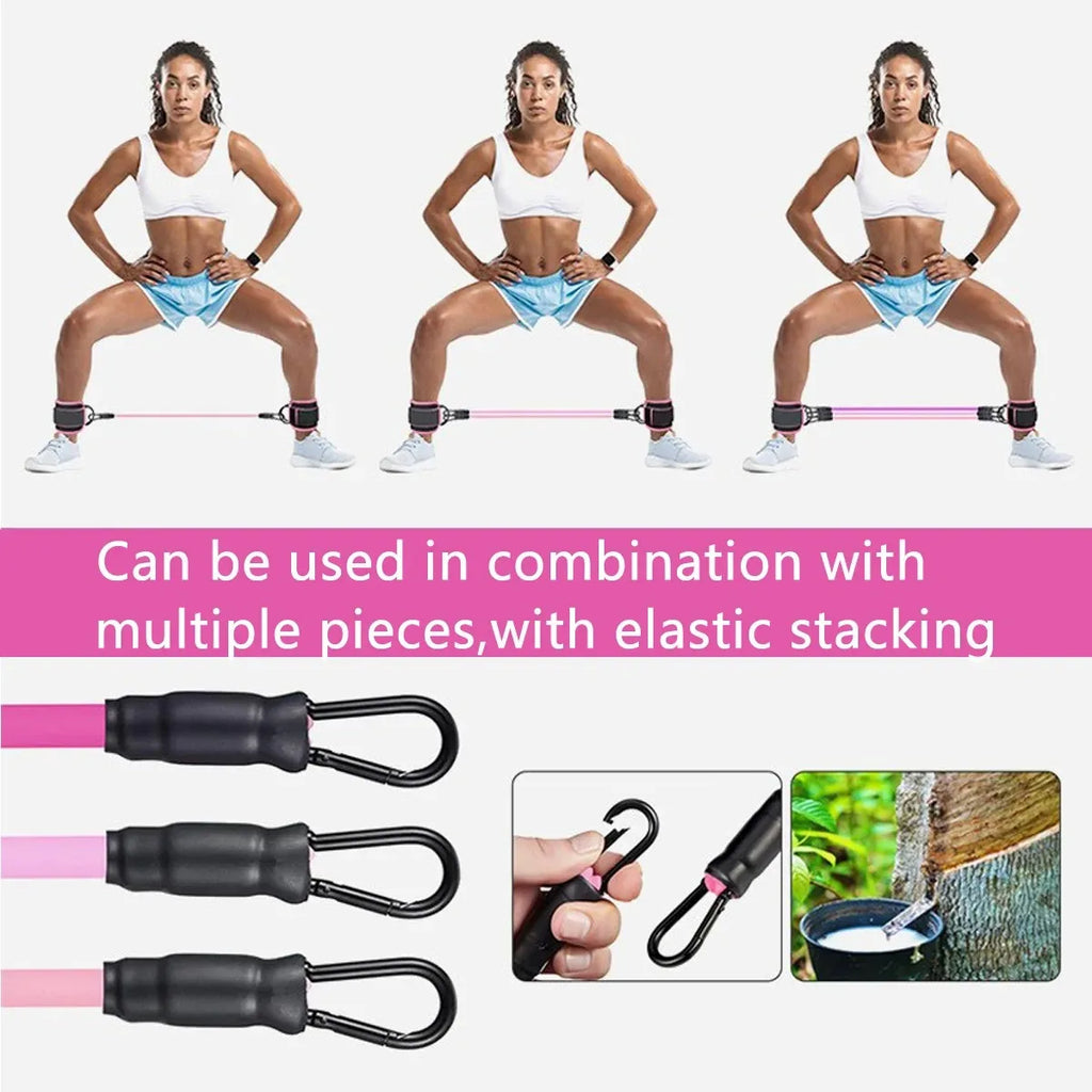 Knöchelriemen-Widerstandsbänder für Hüft- und Beinstärke, Zugseil, Fitness, elastisches Training, Zuhause, Yoga, Pilatus, Crossfit, Workout, Fitnessstudio
