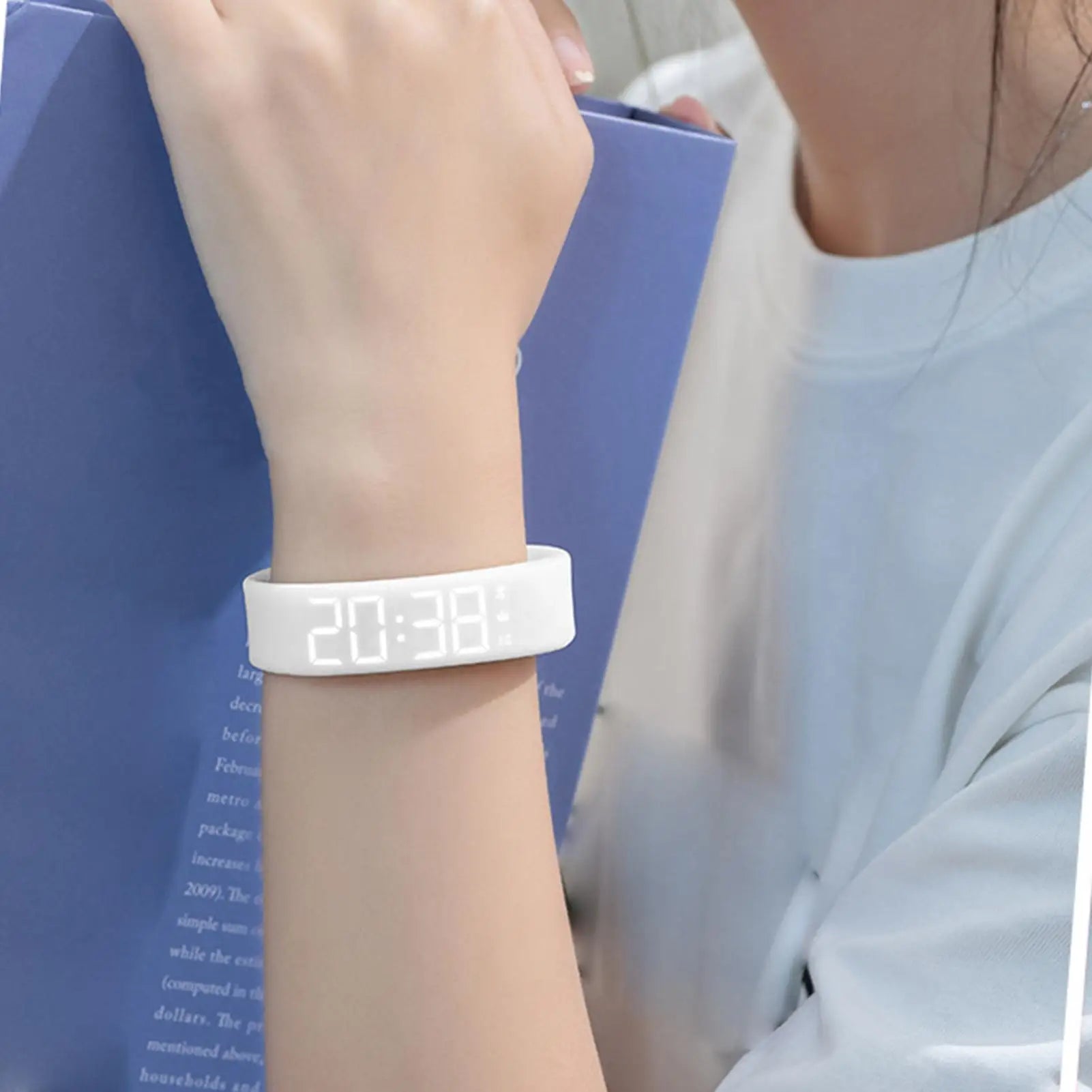 Smart Bracelet LED Digital Waterproof Smart Clock Smartband Silent Adjustable Smart Band Vibration Alarm Reminder Watch