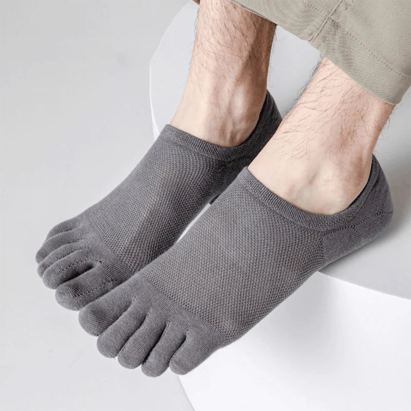 3 Pairs/lot Men's Socks Breathable Sweat Novelty Toe Socks Fashion Casual Breathable Finger Boat Sock High Quality Sox for Male
