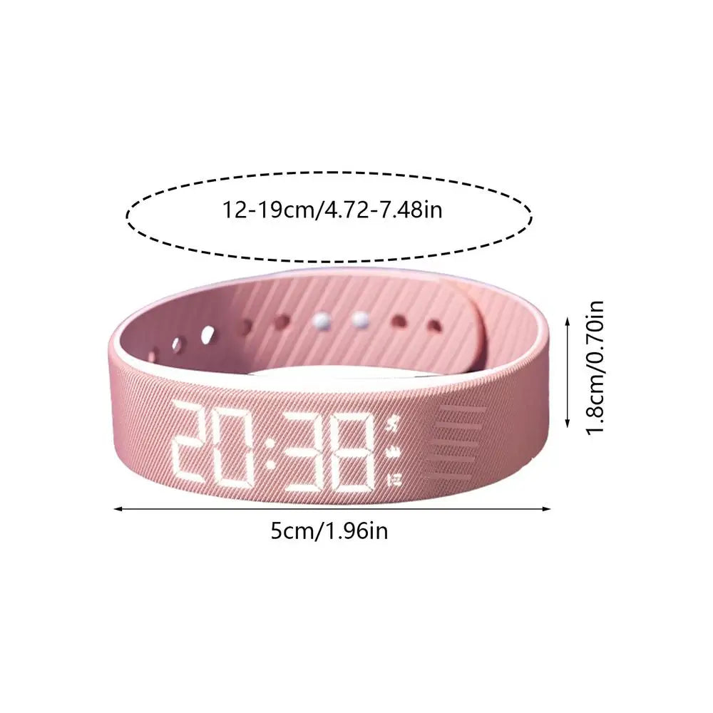 Smart Bracelet LED Digital Waterproof Smart Clock Smartband Silent Adjustable Smart Band Vibration Alarm Reminder Watch