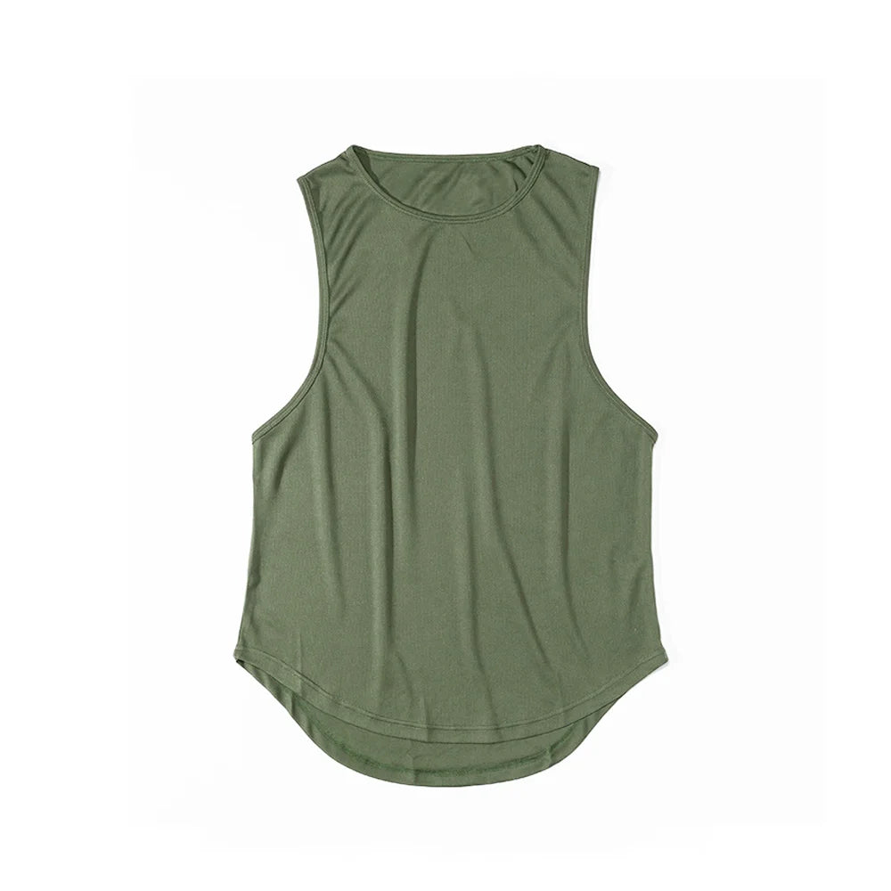 Men's Sleeveless Sports T-Shirt Quick Drying Breathable Tank Top For Running Training Marathon Fitness Vest