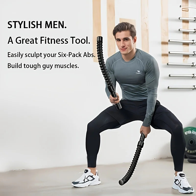2Pc Arm Strength Training Bars – Spring-Loaded Biceps & Triceps Muscle Trainer with Ergonomic Grip