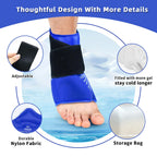Ankle Brace Ice Pack Wrap For Injuires Hot Cold Therapy Reusable Gel Cold Pack Ankle Support For Pain Relief Sprains