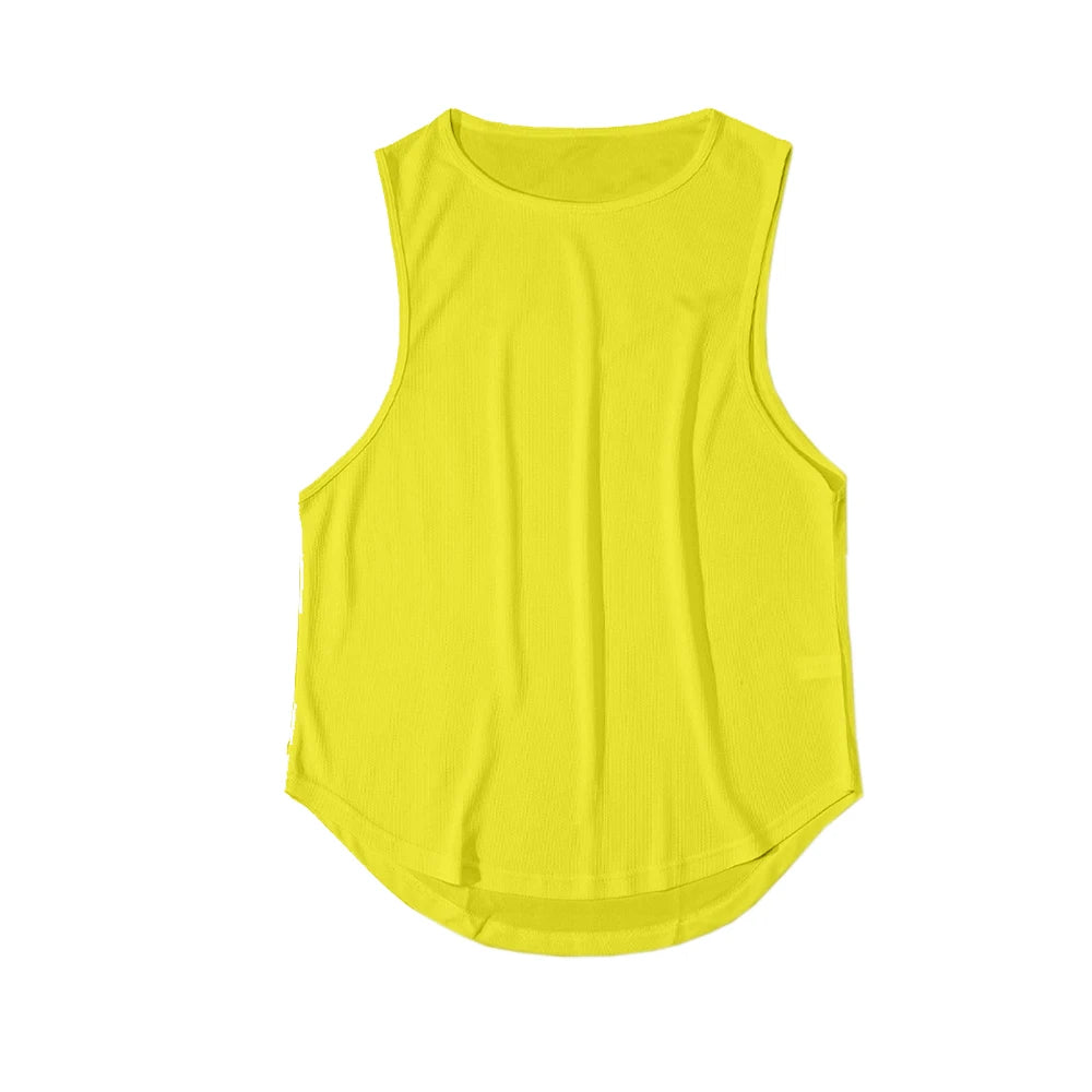 Men's Sleeveless Sports T-Shirt Quick Drying Breathable Tank Top For Running Training Marathon Fitness Vest
