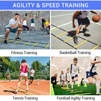 Koordinationsleitern, Nylongurte für Geschwindigkeitstraining und sportliche Flexibilität, Agility, Fußballtraining, Energieleiterausrüstung