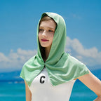 Summer Cooling Hoodie Towel Sweat-absorbent Cool Anti-UV Cycling Soft Cold Sensing Quick-drying Scarf for Fitness Hiking Fishing
