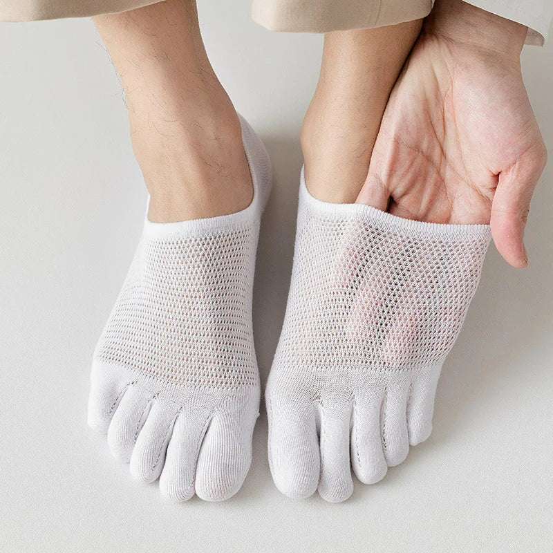 3 Pairs/lot Men's Socks Breathable Sweat Novelty Toe Socks Fashion Casual Breathable Finger Boat Sock High Quality Sox for Male