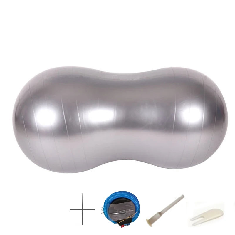 90*45cm Anti-Burst Peanut Yoga Ball for Home Exercise Fitness Equipment Sports Gym Yoga Pilates Trainning with Pump