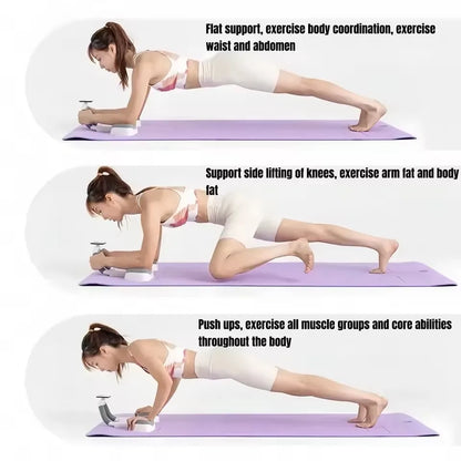 Multifunctional Plank Trainer | Elbow Support Abs Workout Equipment with Digital Timer