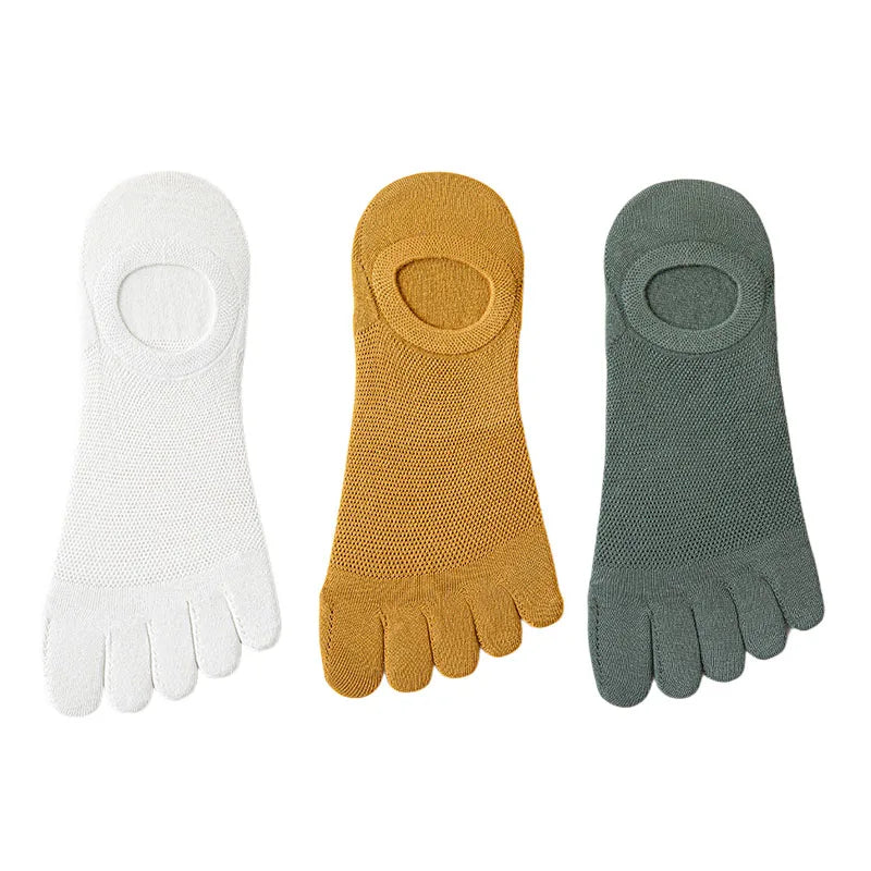3 Pairs/lot Men's Socks Breathable Sweat Novelty Toe Socks Fashion Casual Breathable Finger Boat Sock High Quality Sox for Male