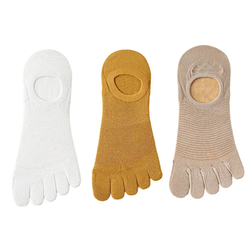 3 Pairs/lot Men's Socks Breathable Sweat Novelty Toe Socks Fashion Casual Breathable Finger Boat Sock High Quality Sox for Male