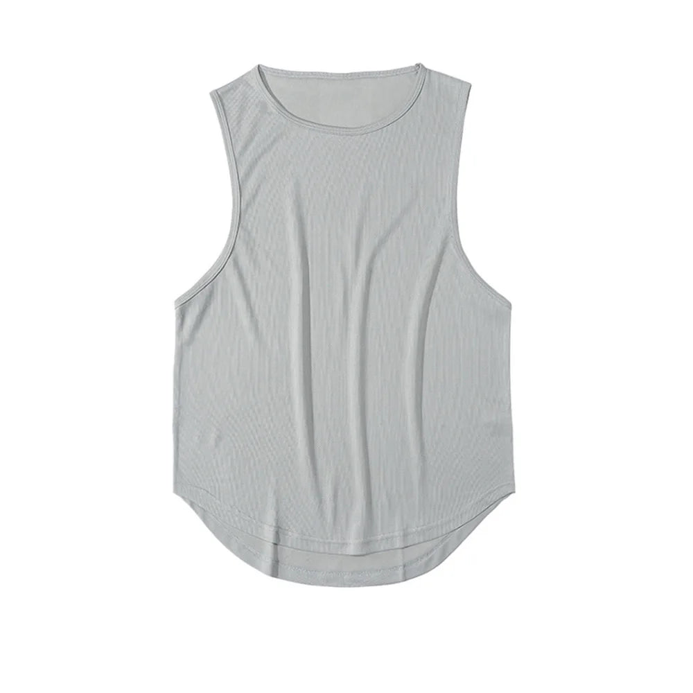 Men's Sleeveless Sports T-Shirt Quick Drying Breathable Tank Top For Running Training Marathon Fitness Vest