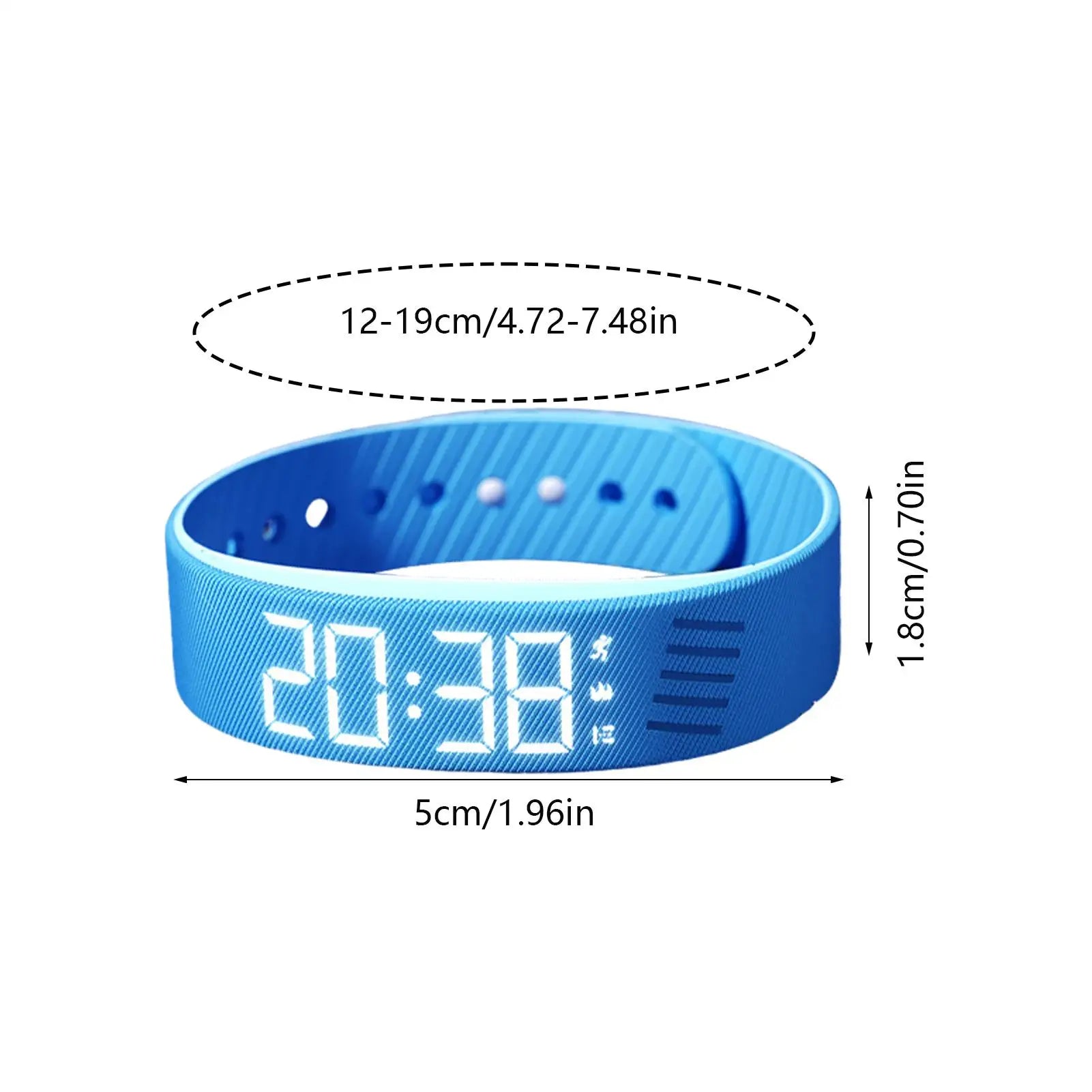 Smart Bracelet LED Digital Waterproof Smart Clock Smartband Silent Adjustable Smart Band Vibration Alarm Reminder Watch