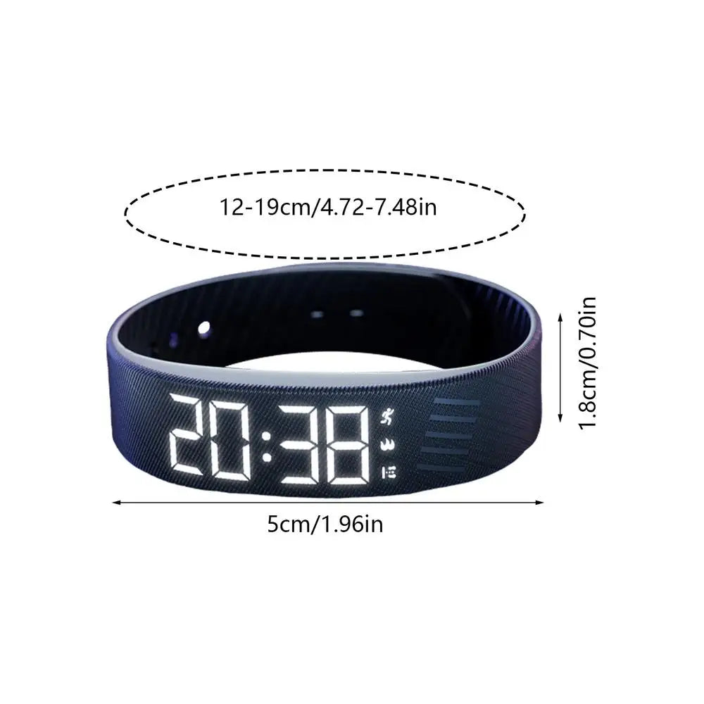 Smart Bracelet LED Digital Waterproof Smart Clock Smartband Silent Adjustable Smart Band Vibration Alarm Reminder Watch