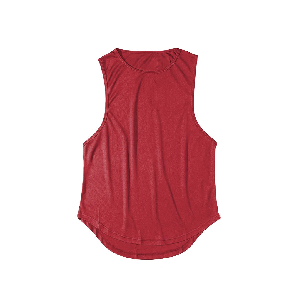 Men's Sleeveless Sports T-Shirt Quick Drying Breathable Tank Top For Running Training Marathon Fitness Vest