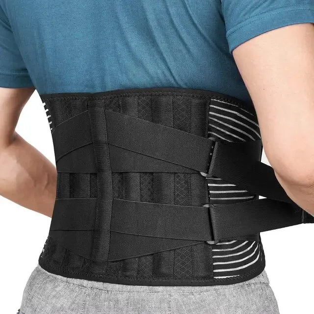 Verstellbarer Lordosenstützgürtel, doppelter Rückziehgürtel, orthopädisches Korsett, Dekompression der Wirbelsäule, Linderung von Rückenschmerzen, Straffung des Bauches