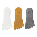 3 Pairs/lot Men's Socks Breathable Sweat Novelty Toe Socks Fashion Casual Breathable Finger Boat Sock High Quality Sox for Male