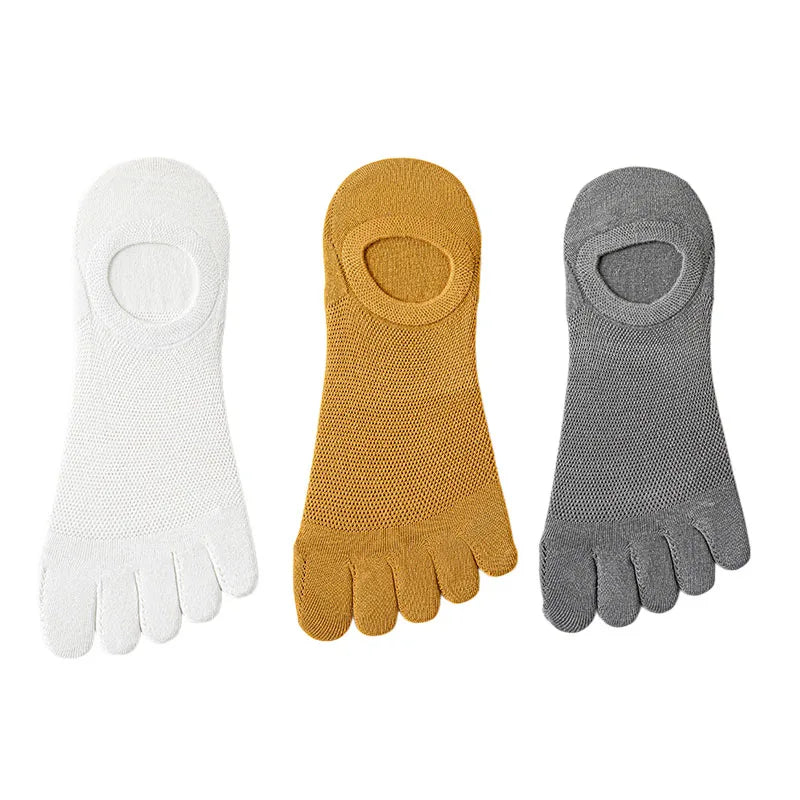 3 Pairs/lot Men's Socks Breathable Sweat Novelty Toe Socks Fashion Casual Breathable Finger Boat Sock High Quality Sox for Male