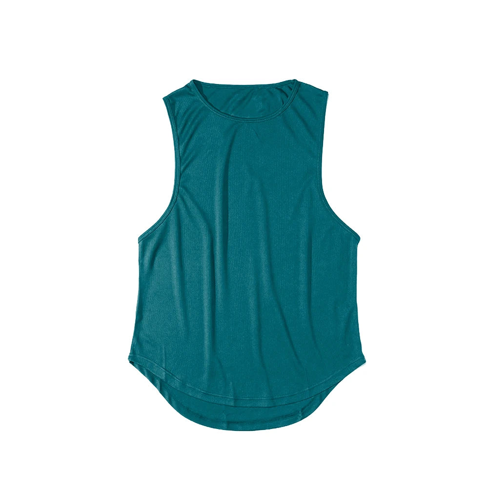 Men's Sleeveless Sports T-Shirt Quick Drying Breathable Tank Top For Running Training Marathon Fitness Vest