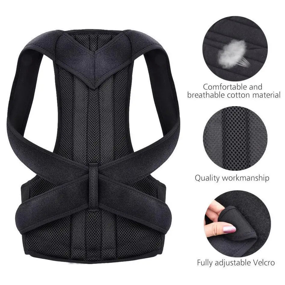Adjustable Scoliosis Posture Corrector – Back Brace Lumbar Support for Men & Women