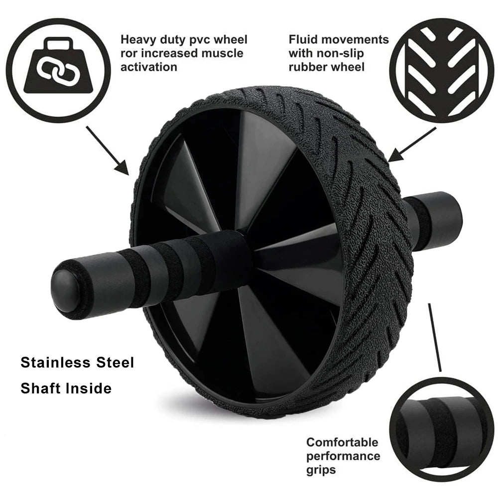 Ab Roller Wheel, Abs Workout Equipment for Abdominal & Core Strength Training, Exercise Wheels for Home Gym, Fitness Equipment
