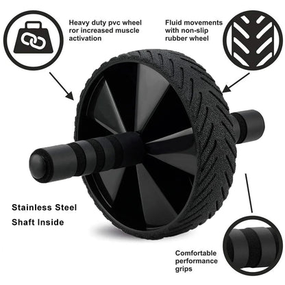 Ab Roller Wheel, Abs Workout Equipment for Abdominal & Core Strength Training, Exercise Wheels for Home Gym, Fitness Equipment