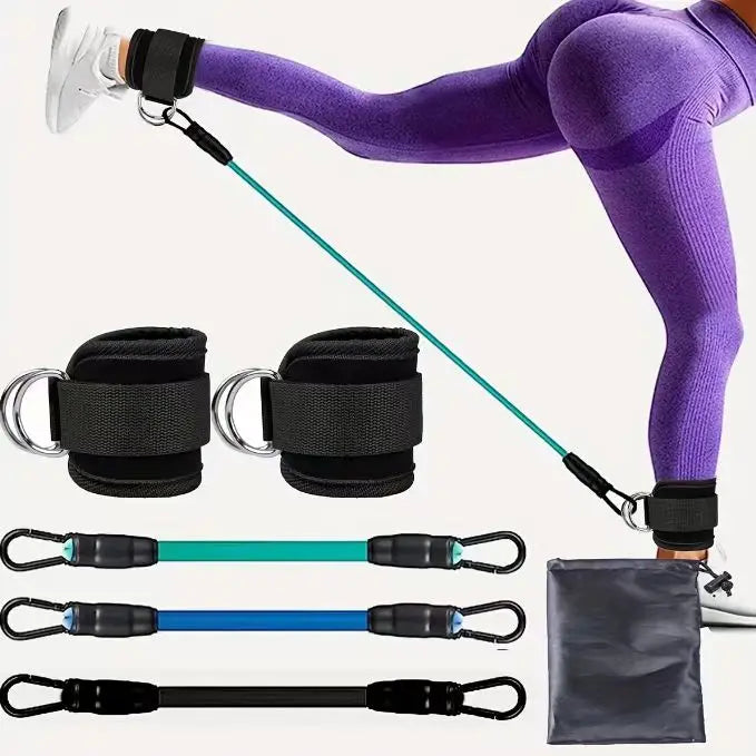 Knöchelriemen-Widerstandsbänder für Hüft- und Beinstärke, Zugseil, Fitness, elastisches Training, Zuhause, Yoga, Pilatus, Crossfit, Workout, Fitnessstudio