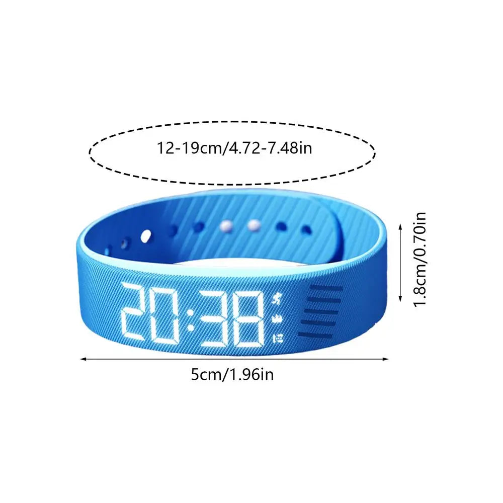 Smart Bracelet LED Digital Waterproof Smart Clock Smartband Silent Adjustable Smart Band Vibration Alarm Reminder Watch