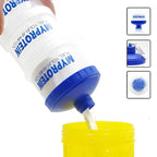 3-layer Portable Protein Powder Box Funnel Powder Box Fitness Supplement Bottle Handle Layered Storage Medicine Box Snack Can