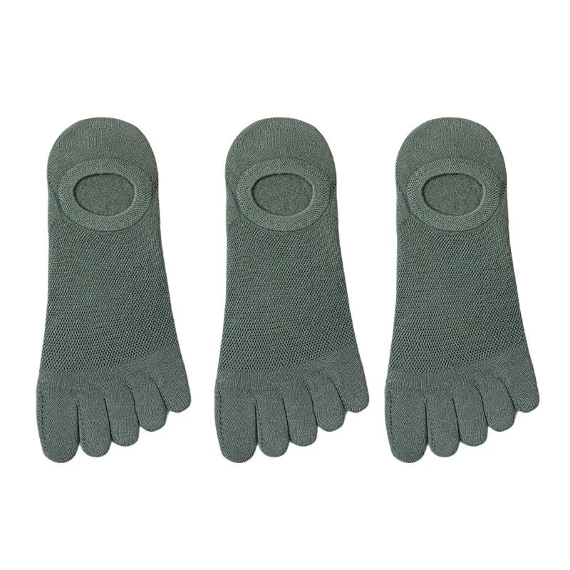 3 Pairs/lot Men's Socks Breathable Sweat Novelty Toe Socks Fashion Casual Breathable Finger Boat Sock High Quality Sox for Male
