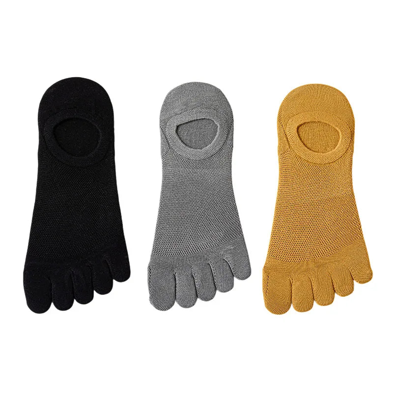 3 Pairs/lot Men's Socks Breathable Sweat Novelty Toe Socks Fashion Casual Breathable Finger Boat Sock High Quality Sox for Male
