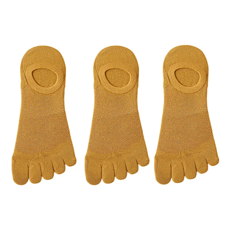 3 Pairs/lot Men's Socks Breathable Sweat Novelty Toe Socks Fashion Casual Breathable Finger Boat Sock High Quality Sox for Male