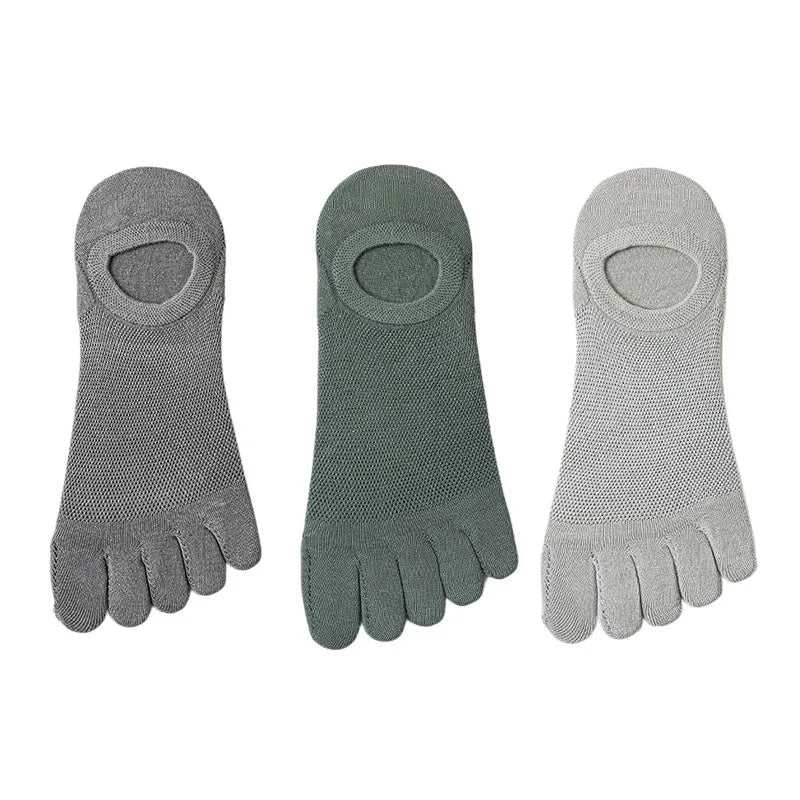3 Pairs/lot Men's Socks Breathable Sweat Novelty Toe Socks Fashion Casual Breathable Finger Boat Sock High Quality Sox for Male