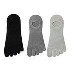 3 Pairs/lot Men's Socks Breathable Sweat Novelty Toe Socks Fashion Casual Breathable Finger Boat Sock High Quality Sox for Male